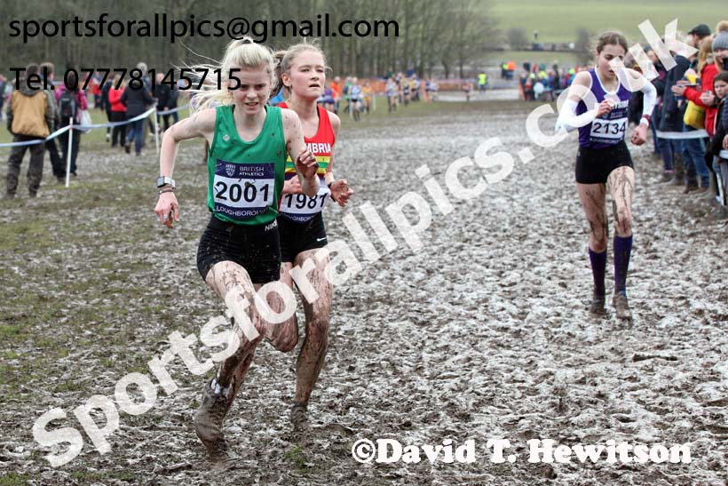 Womens under-17s 2018 British Inter Counties Cross Country Champs., Prestwold Hall, Loughborough. Photo: David T. Hewitson/Sports for All Pics